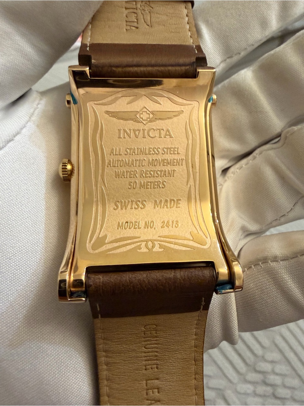 Rare Invicta Times Square 2413 Gold Swiss Automatic ETA 2824 Flip Case Watch - Picture 7 of 12